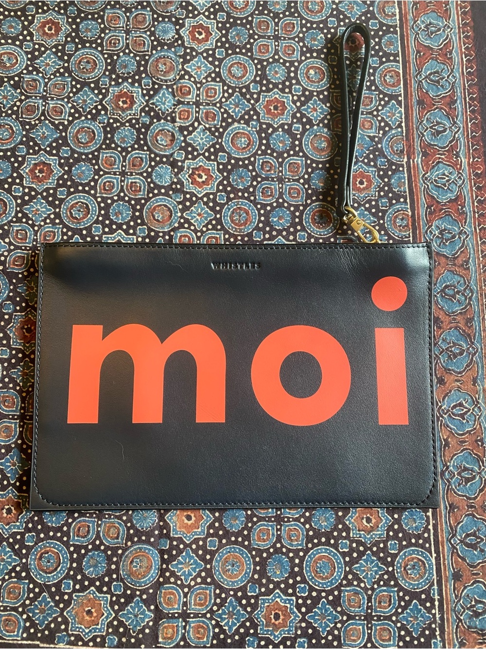 Whistles Moi Toi clutch wristlet. Great condition red and black